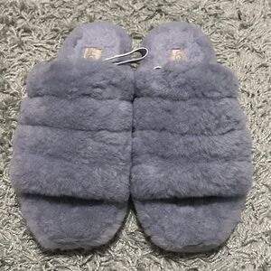 Ugg Fluff Yeah, Smoke Blue, Sz 10, EUC.